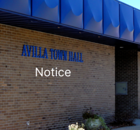 Avilla Indiana Town Hall Notice